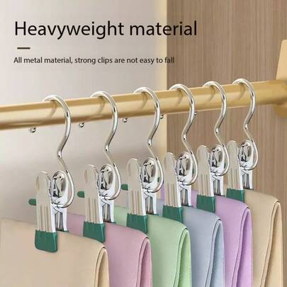 Stainless Steel Clothes Clips, Laundry Drying Rack, Wardrobe Boot Hooks, Clip-On Hangers, Portable Hooks, Wardrobe Organizers, Multi-Function Hooks, Boot Clips, Seamless Hook Woven Fabric Organizers (The Product Surface May Have Slight Scratches, But It Does Not Affect The Use)