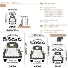 3pcs Plant Oil Painting Art Set - Includes Framed Prints Of Vintage Truck, Bathtub, And Handmade Soap Designs - Suitable For Modern Farmhouse Decor In Bathroom, Living Room And Kitchen - Green And Black Wall Art For Home, Cafe And Office - Multicolor - View 12
