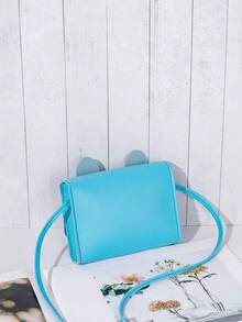 1pc New Sweet Mini Crossbody Bag, Cute Cartoon Cat Casual Crossbody Bag For Girls, Small Coin Purse, Travel Daily Handbag Wallet - Blue - View 5