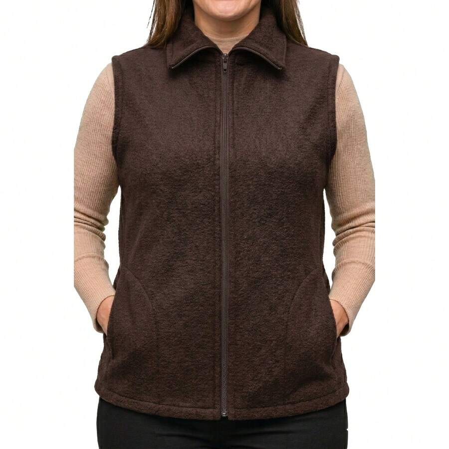 NASHLY Women Sweater Vests - 棕色 - 查看 1