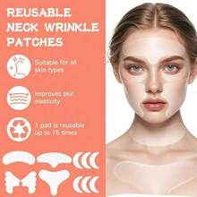 11pcs/Set Reusable Facial & Bust Anti-WrinkleBeauty Peel-Off Mask Patches To Enhance SkinRadiance - Multicolor - View 1