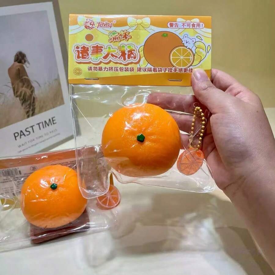 Kolorowe, realistyczne owocowe squishies, zabawki do ściskania łagodzące stres, zabawki squishy o powolnym odbiciu - Wielokolorowe - Zobacz 1