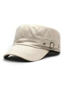 1 Stück/2 Stücke Unisex Nieten Militärmütze, flacher Baseballcap mit 3-Knopf-Schirm, geeignet für Outdoor, Wandern, Urlaub, Alltag - Verschiedenfarbig - Übersicht 2