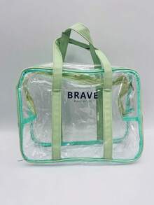 Clear Zipper Toiletry Bag – Large Waterproof Toiletry Bag – 6 Colors - 薄荷綠 - 查看 8