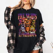 Fünf Nächte BeiFreddy's Shirt, FNAF, Geschenk Für Frauenund Mann Unisex - 黑色 - 查看 1