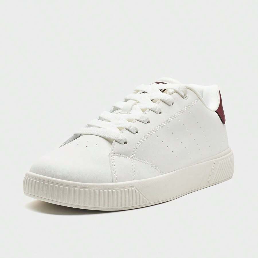 XTEP 男士白色/团队红色跑步鞋，送给男朋友的绝佳礼物 - 帆白/團隊紅 - 查看 1