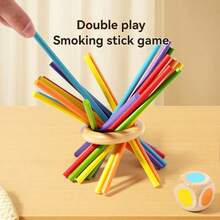 互动式木制画板游戏，适合3-12岁儿童的益智玩具，空间思维训练桌面游戏，学前幼儿园认知发展玩具 - 彩色 - 查看 6