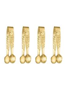 2pcs/4pcs, Gold, Silver, Stainless Steel Mini Fruit Clips, Dessert Clips, Candy Clips, Cooking Tools, Rose Print, Reusable Mini Party, Wedding And Kitchen Dining Clips - - - View 10