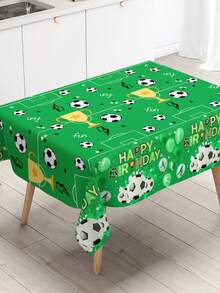 1件装足球主题派对桌布，生日派对桌布，足球活动用品，家居装饰桌布，婴儿派对装饰，生日装饰，派对桌布，性别揭晓派对装饰，足球球迷聚会用品，生日派对礼品，世界杯装饰用品 - 足球 - 查看 4