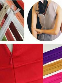 1/3/5 Pcs Colorful Nylon Zippers, 30 Assorted Colors,Invisible Zippers Nylon Coil Zippers, Suitable For Sewing And Sealing Skirts, Clothes, Pants, Garments, And Quilt Covers. - A - View 11