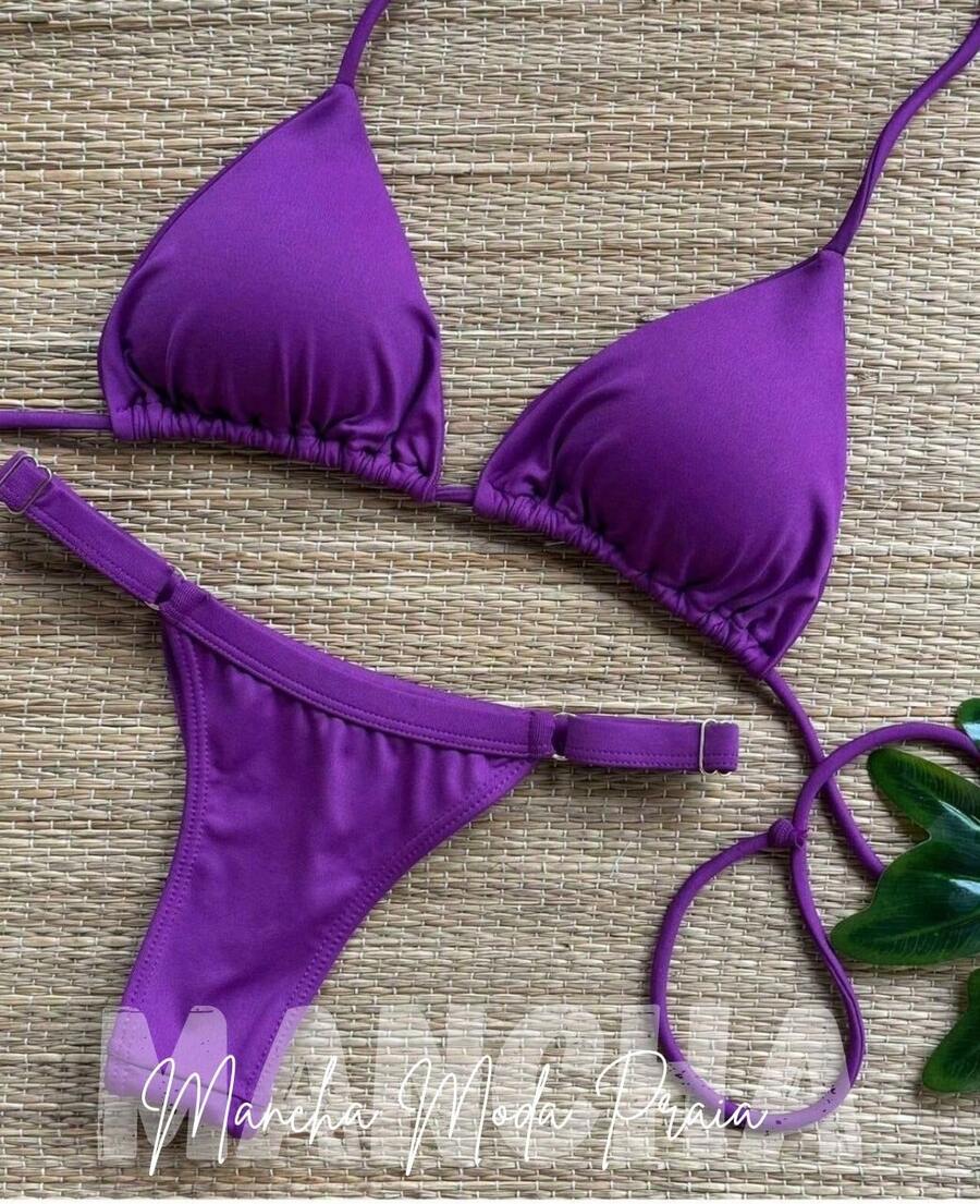Polyamide Bikini With Lined Cups - S, M, L, XL - Purple - View 1