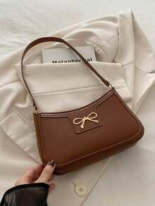 Elegant Crescent-Shaped Underarm Shoulder Bag For Women, Chic Casual Fashion, Solid Color Underarm Bag Gifts For Women Women's Fall Clothing Winter Clothing Gift Fall Autumn Velvet Furry Party Fuzzy Plush Thanksgiving Festival Cyber Holiday Mochilas,Laptop Case,Designer Handbags,Bolsos Para Mujer,Mochilas Para Mujer,Bolsos De Mujer Elegantes,Bag,Bolsas,Tote Bags For Women,Loncheras,Purse,Travel Essential,Purses And Bags Women,Bags,Travel,Beach Bag,Cruise Essentials,Wallet,Summer,Black Purse,Car Acessesories,Vacation Essentials,Travel Essentials For Women,Bag Charms Knitted Winter Valentine's Day Gift Women's Crossbody New Year Snow Warm Thermal, - 咖啡棕 - 查看 7