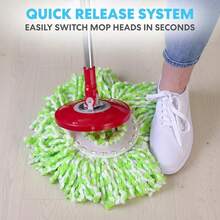 -Magic 79349 Spin Mop Cleaning System With 3 Microfiber Mop Heads, Red/GRAY,Red/Black - 2023款2023款2023款 - 查看 6