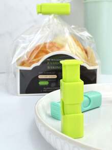 8/4/1 piezas Clips de sellado de alimentos, herramienta reutilizable de almacenamiento de alimentos frescos, clips de sellado de plástico para aperitivos, pan, almacenamiento de cocina (color aleatorio) - Verde - Ver 5