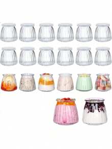 1/2/4pcs Transparent Glass Mini Pudding Jars With Lids, Suitable For Yogurt, Jam, Honey, Pudding Etc. Ideal For Making Refreshing Puddings In Summer, Portable And Easy To Use, Good Sealing, Dishwasher , Reusable - View 4