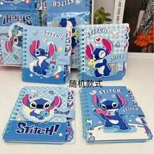 Sổ tay rời chủ đề hoạt hình Stitch (1 cái/2 cái/4 cái), sổ ghi nhớ Stitch dễ thương dạng lò xo, quà tặng văn phòng phẩm Kawaii cho học sinh, sổ tay Stitch có khóa từ tính. - Mũi khâu A7 - Xem 11