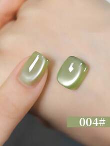 12 ml Vernis à ongles gel effet œil de chat vert-bleu transparent et brillant, blanchissant pour les ongles de salon, fournitures d'art ongulaire haute densité populaires - Multicolore - Voir 6