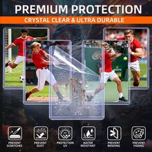 LOVFEN 500 New Coated Finish Top Loaders & 500 Penny Sleeves Set Hard Soft Card Protector For Sports Trading Cards - 500 Toploaders + 500 Penny Sleeves - View 4