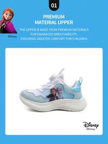 Disney Sản phẩm hợp tác chính thức với Frozen | Một đôi giày công chúa dành cho trẻ em, giày công chúa , giày công chúa Anna, giày công chúa Arendelle, phù hợp cho việc đi lại hàng ngày và các hoạt động ngoài trời trong kỳ nghỉ, vừa vặn thoải mái, chống trơn trượt, chống mài mòn và thoáng khí (giày bệt trẻ em, giày bé gái, giày công chúa, giày nữ hoàng) - Màu xanh lam - Xem 3