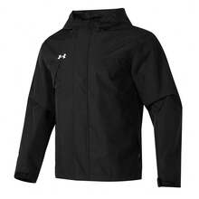 Under Armour男裝外套2026春季新款運動休閒防風連帽外套風衣23600401-001 - 黑色 - 查看 7