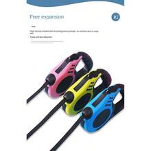 Pet Leash, Retractable Dog Leash With Bone Print, Dog Walking Lead - Multicolor - View 6