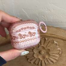 Cute Kawaii Faroe Island Pony With Hanging Loop Earphone Case, Suitable Compatible With Airpods Pro 2, Minimalist Protective Cover Compatible With Apple Pro, 4, 3, 1/2, Fashionable For Girls - Pink - View 4