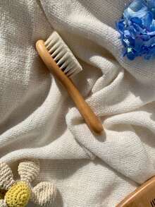 Personalized Wooden Baby Hair Brush: Newborn Gift - Multicolor - View 5