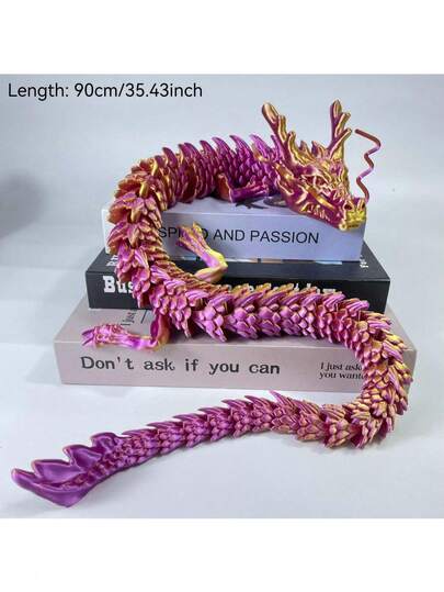 90厘米魔法发光龙 - 变色发光玩具，7种彩虹色，是青少年卧室梦幻装饰的理想之选