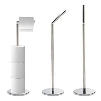 Crystals 2-In-1 Free-Standing Toilet Paper Holder With Storage Rack – Bathroom Floor Stand