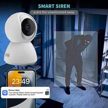 2MP HD WIFI Rotatable Smart Security Camera With Full HD Infrared Night Vision Monitoring. This CCTV Camera Has Indoor Human Detection And Auto-Tracking Features. Powered By USB, No Battery Required. An Ideal Gift For Valentine's Day. - Multicolor - View 2