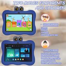 BDF 兒童電子學習平板玩具 7 吋平板 4GB RAM + 64GB ROM 4 核心 1.3GHz Android 13 1280x800 HD 解析度 IPS 螢幕 2MP+5MP 相機 4000mAh 大電池 支援 WiFi、家長控制、教育、遊戲 ABS 塑料 + 矽膠材質（包含：包裝盒 / 數據線 / 使用說明書 / OTG / SIM 卡退卡針） - 彩色 - 查看 9