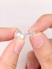 20pcs Hypoallergenic Silicone Earring Backs - Clear, Soft Full Coverage Stoppers For Studs & Hook Earrings - Multicolor - View 10