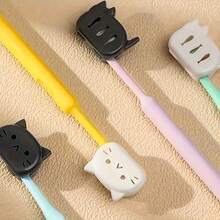 Cartoon Cute Toothbrush Case (2 /4 Pieces) - Portable Travel Toothbrush Box, Suitable For Both Home And Business Trips - 2 Random Colors - View 2