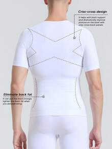 Men's Sleeveless Vest, Fitness Sportswear, Running Sports T-Shirt - White - View 2