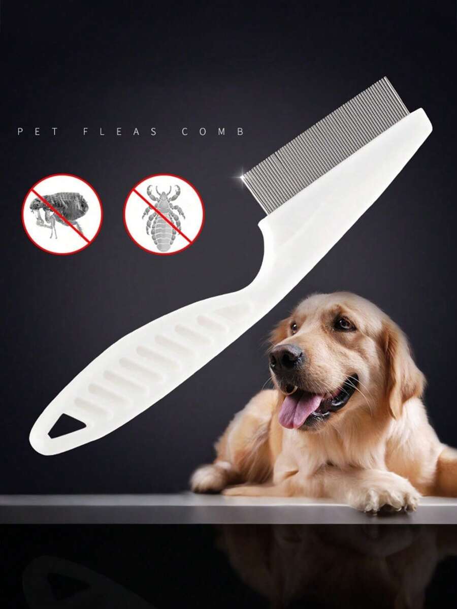 宠物面部刷，白色PP材质，细密刷毛，有效去除泪痕，防止毛发打结，可拆卸清洗，宠物美容用品