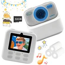 1080P HD Kids Digital Camera, Funny Educational Toy Gift For Boys & Girls Aged 3-12, Instant Photo Printing - Multicolor - View 3