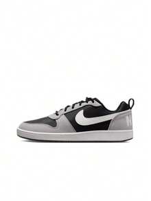 Nike Court Borough Low Prem 織品皮革 防滑耐磨 低筒 板鞋 男款 黑灰 - 黑灰 - 查看 14
