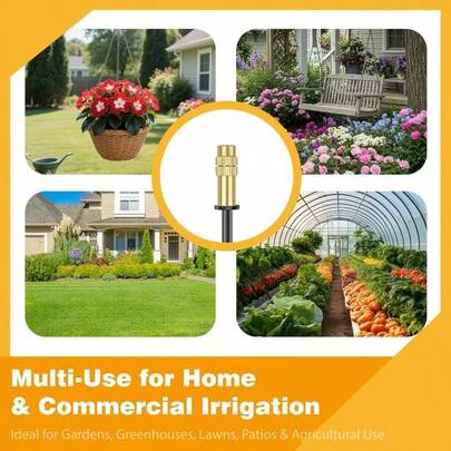 Đầu phun tưới, đầu phun tưới nhỏ giọt điều chỉnh được 1/4 inch, dụng cụ cắt ống và vòi phun, phụ kiện đầu phun, linh kiện hệ thống phun bằng đồng thau, thích hợp cho ban công, sân trong, nông nghiệp, vườn cây ăn quả, nhà kính, làm vườn, làm mát vườn rau.