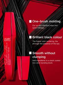 USHAS 黑色丰盈睫毛膏，持久防水，纤长卷翘睫毛，速干防晕染配方，打造浓密不结块，新手友好型眼妆必备单品 - #03 - 查看 4