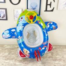 Plane Shaped Inflatable Pool Float For Swimming Pool/Travel Supplies - Baby Blue - View 4