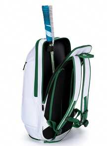 Tennis Bag Badminton Bag, Gym Bag Backpack With Shoe Compartment Wrestling Bag, 4 Carrying Ways Waterproof Sports Hiking Laptop Bag, One Shoulder 3 Racket Tennis Badminton Racket Bag Thickened Nylon Beach Tennis Bag Fashion Gym Bag Sports Bag, 2 Styles Available, Please Purchase Carefully - Multicolor - View 3