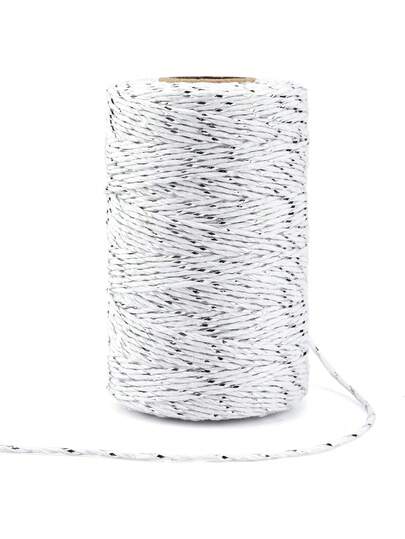 100m Cuerda de regalo de color rosa y blanco, cinta, correa de embalaje, envoltura de regalo, cuerda de lino