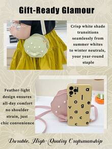 Cute Bow-Tied Pearl Shoulder Crossbody Bag, Cartoon Seashell Shape Mini Shell Bag,Princess Handbags, Messenger Casual Coin Purse, Fashionable Simple Faux Pearl Handle Bag, Travel Essentials, School Supplies, Travel Accessories - 彩色 - 查看 11