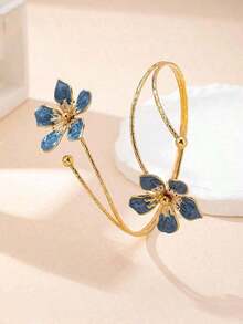 1 pieza Brazalete de mujer con colgante calado de moda, elegante atuendo de resort - Azul - Ver 6