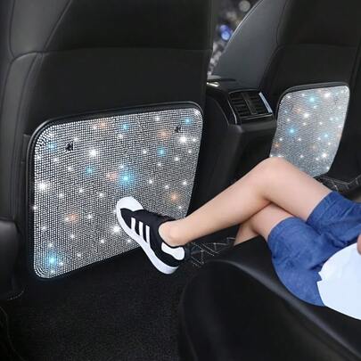 水钻汽车座椅靠背保护套，闪亮钻石水晶汽车脚垫，通用汽车内饰装饰配件