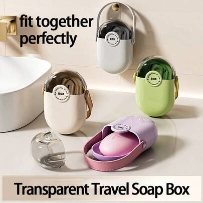 Mini Travel Soap Box, Portable Sealed Draining Box, Luxury Style Soap Holder, Suitable For Cosmetics Packaging, Home Bathroom Drain Rack