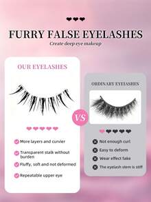 7 Pairs Manga Wispy Natural Wet Look Eyelashes Grafting-Like Effect Faux Mink Lashes Clear Band Y2K Style 3D Fluffy Long Style Cat Eye Natural And Dramatic Eyelash Extensions Makeup Tool - View 4