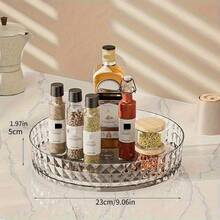 360° Rotating Makeup Organizer Tray, Multi-Functional Desktop Storage Box, Large Capacity Visible Bathroom Shelf, Kitchen Spice Rack, Foyer Fragrance Holder - 360° Rotating Kitchen & Bathroom Storage And Organizer, Round Turntable - Multi-Purpose Plastic Rotating Tray, Spice Rack Organizer, Suitable For Bathroom, Kitchen, Vanity - Lipstick, Cosmetics, Skincare, Spice Organizer - View 12