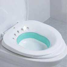 1个可折叠坐浴盆，痔疮热水冲洗清洁器，孕妇专用清洁浸泡盆，产后护理可折叠坐浴盆套装 - 彩色 - 查看 9