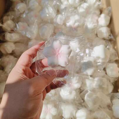 1pc Super Soft Pink Sakura Mochi Squishy Stress Relief Toy - Perfect Gift For Birthday, Holiday, Christmas, Halloween